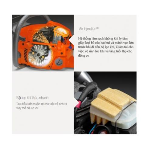 Máy cưa xích chạy xăng 365 huspvarna Thụy điển máy khoẻ bền bỉ_LT