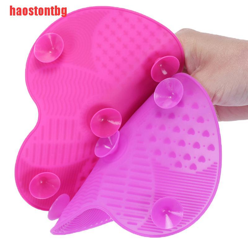 (Haostong) Miếng Silicone Vệ Sinh Cọ Trang Điểm