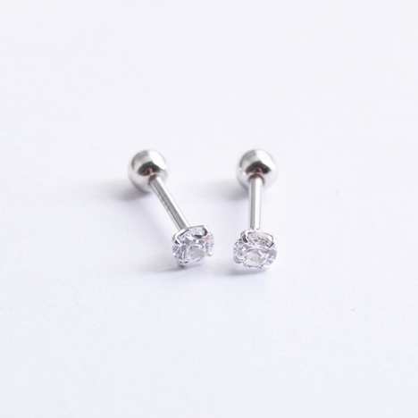 Khuyên Tai Nam Bạc Unisex Nụ Đính Đá Sang Chảnh Cá tính Cute  Ngầu Lucifer Store Hoa Tai Titan  Khuyên tai Đính đá