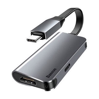 Bộ chuyển đổi HUB thông minh Type-C to HDMI + Type-C PD Baseus HDMI 4K 60hz - Hàng chính hãng