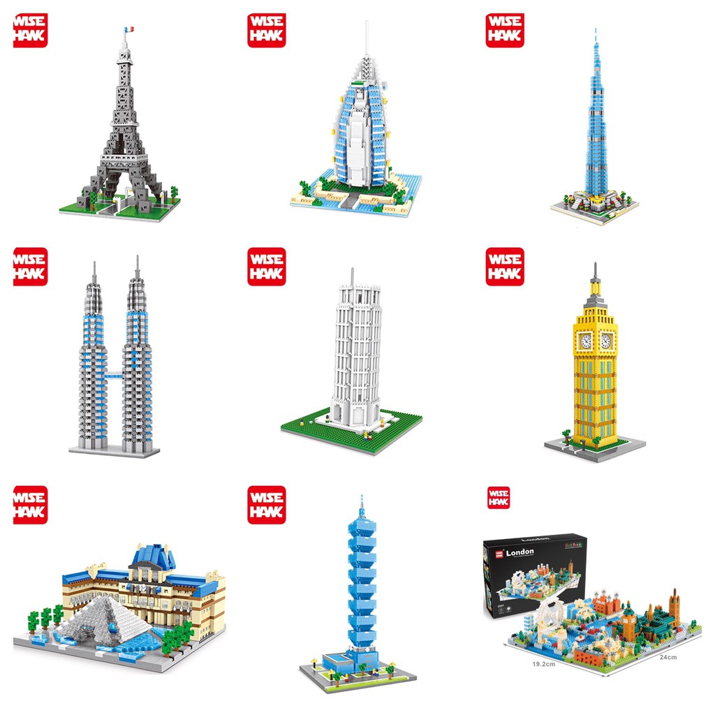 Đồ Chơi Lắp Ráp Kỳ Quan Thế Giới lego Nano Block Wise Hawk Lego