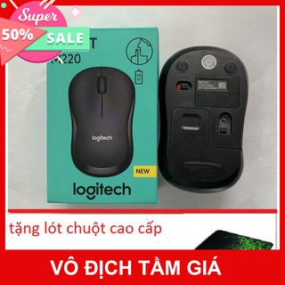 Chuột không dây Logitech M220 Silent không tiếng ồn -tặng lót chuột khâu viền cao cấp FREE ship đơn từ 50k