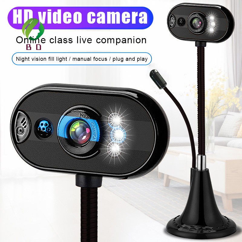 Webcam Usb Hd Tiktok Tích Hợp Mic Tầm Nhìn Ban Đêm Cho Máy Tính / Laptop