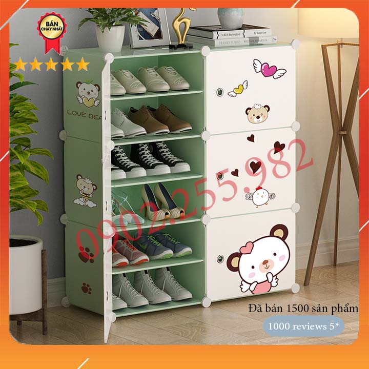 [RẺ NHẤT SHOPEE] TỦ NHỰA LẮP GHÉP ĐỂ GIÀY 12 Ô ( Chia ô)  MẪU CỎ 4 LÁ MAY MẮN  ĐƯỢC NHIỀU LƯỢT MUA NHẤT