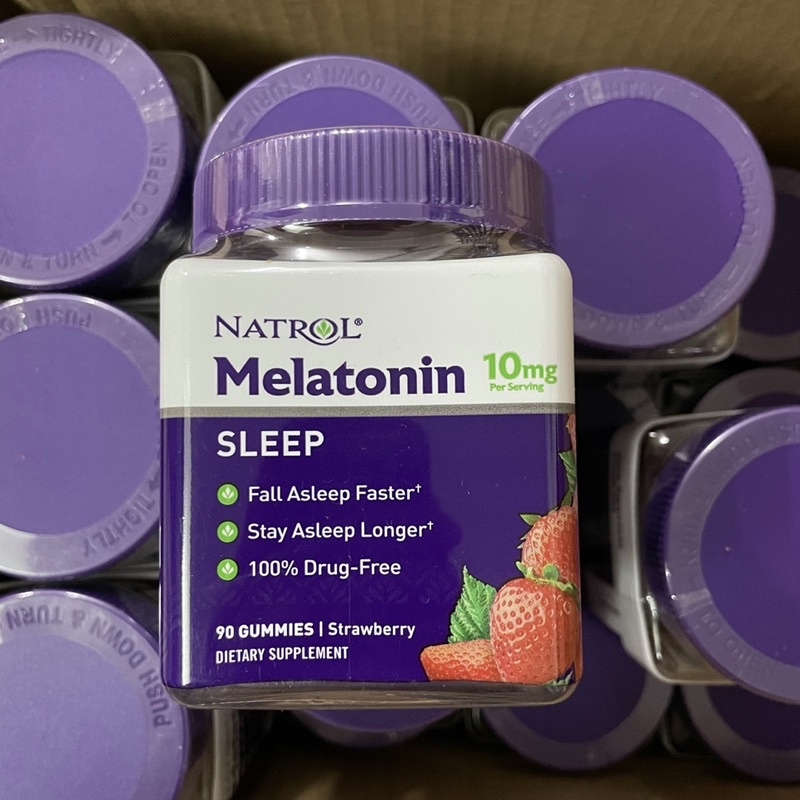 Kẹo dẻo vị dâu Natrol Melatonin 10mg