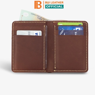 Ví đựng thẻ da bò sáp V124-Bụi Leather