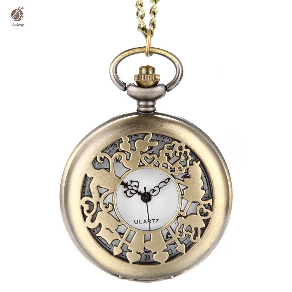 Đồng hồ quả quýt chạm khắc hình phong cách steampunk cổ điển