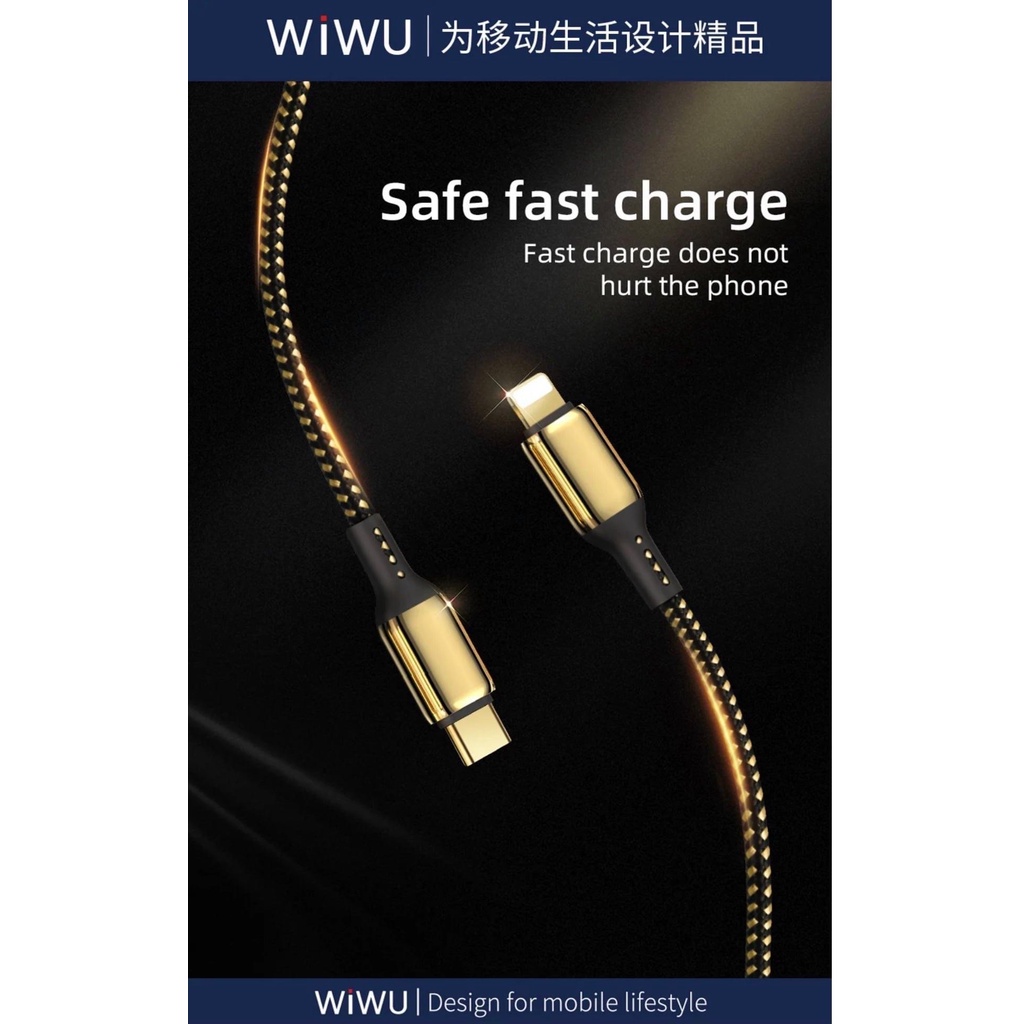 Cáp WiWu Golden Data Cable GD-102 Cáp Tương Thích Rộng Rãi Với Các Thiết Bị Micro - Hàng Chính Hãng