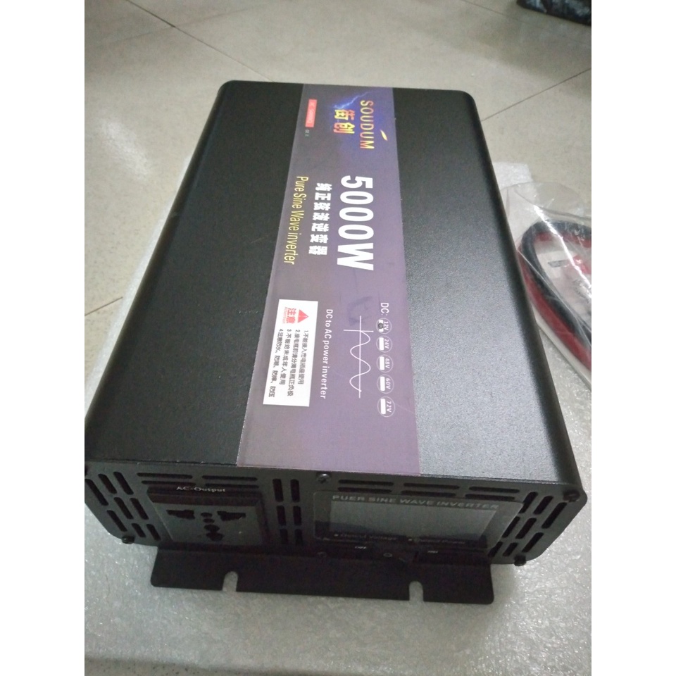 Bộ đổi nguồn inverter 12v lên 220v 5000W Sóng Sin chuẩn- Kích điện sóng sin tinh khiết