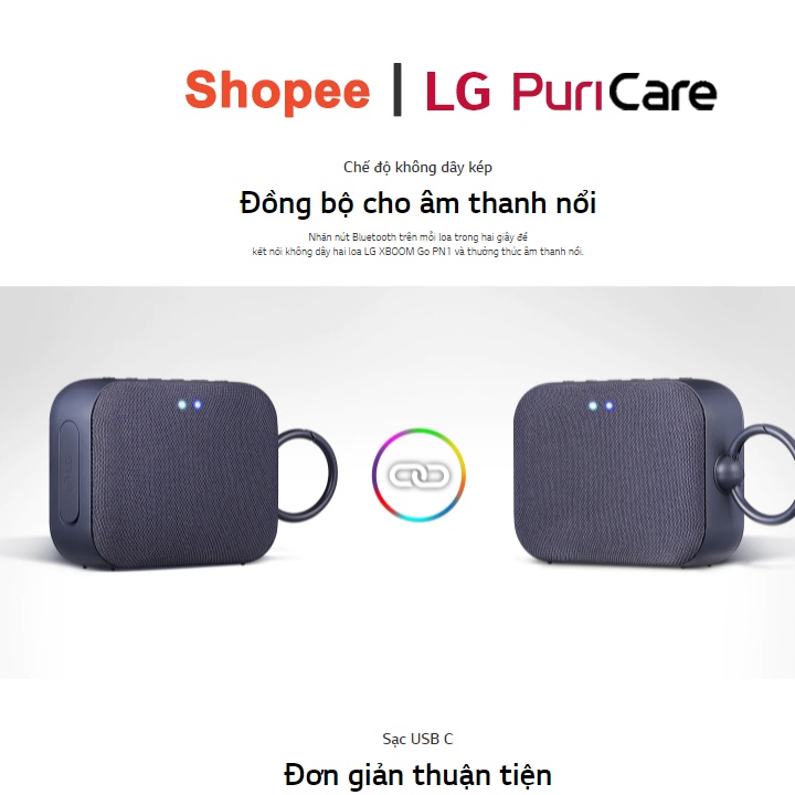 [Mã ELHACE giảm 4% đơn 300K] Loa Bluetooth di động LG XBOOMGo PN1 - Hàng chính hãng