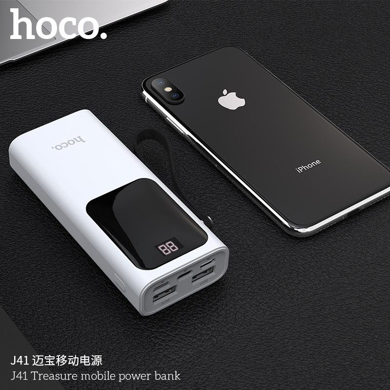 Pin sạc dự phòng Hoco J41 Intelligent Balance 10000mAh lõi Polymer 3 cổng input (Màu ngẫu nhiên)