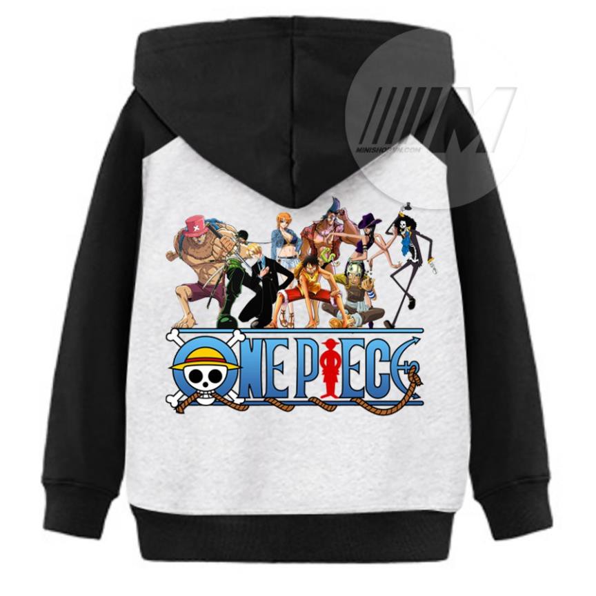 SALE- Áo Khoác Chống Nắng Cho Bé In Hình Nhóm Mũ Rơm One Piece - cực HOT