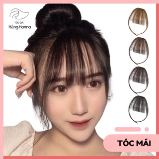 Mái giả tóc thật dệt tay 100% - Tóc mái giả thưa tóc thật Hàn Quốc