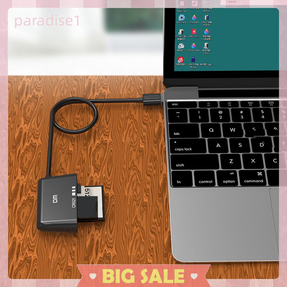 Đầu Đọc Thẻ Nhớ DM CR021 USB 3.0 TF CF Secure Cho Laptop | BigBuy360 - bigbuy360.vn
