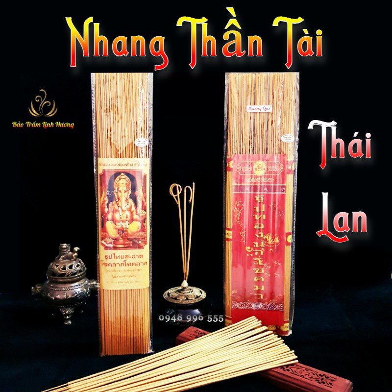 [Nhập Khẩu Thái] Hương Nhang Thần Tài Thái Lan Chính Hãng Hương Sạch Ít Khói  Cuộn Tàn Tài Lộc