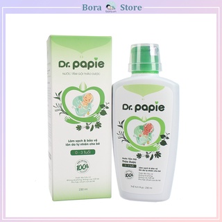 Nước tắm gội thảo dược Dr Papie cho bé từ 0 - 3 tuổi 230ml