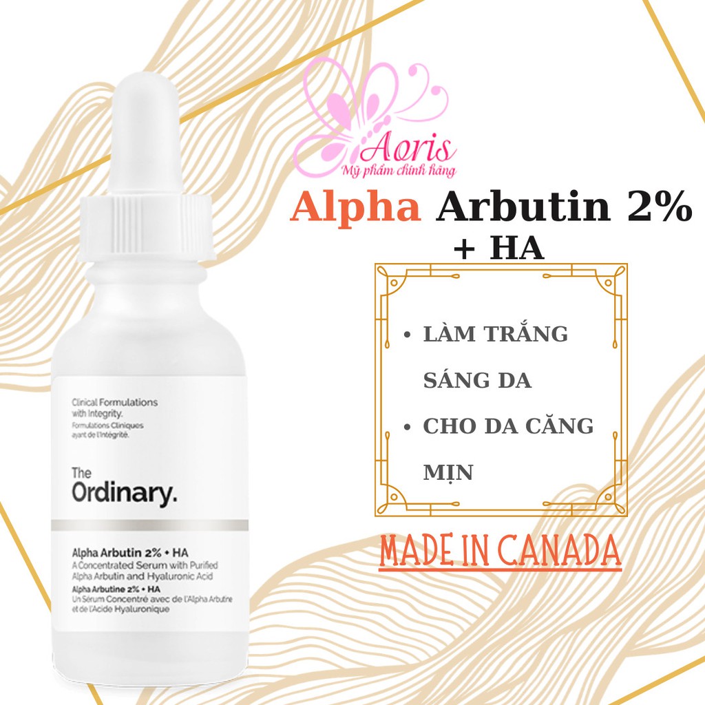 [CANADA- Full Bill]Serum dưỡng trắng da Alpha Arbutin 2% + HA - The Ordinary