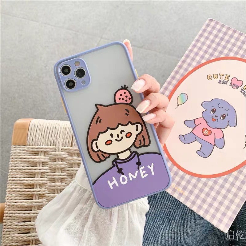 Ốp iPhone bảo vệ camera cô gái Honey iPhone 7 8 7 Plus 8 Plus X Xs Xr XsMax iPhone 11 11 Pro 11 Promax Cú Mèo Case