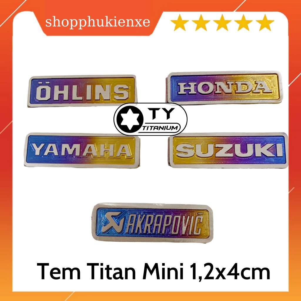 Tem Titan Mini 3D kích thước 1,2x4cm dán Tay Thắng , Cùm Công Tắc , Đồng Hồ...