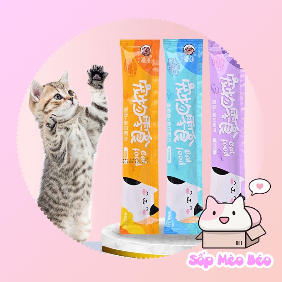 Tuýp soup thưởng Cat Food cho Mèo cưng date mới nhập - Hãng GONG CHONG
