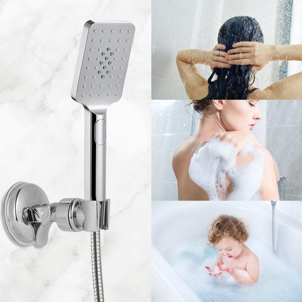 Giá Đỡ Đầu Vòi Hoa Sen (runbu) Gắn Tường Không Cần Khoan Lỗ Kèm Đầu Nối Ống Hút Thông Dụng Cho Khách Sạn