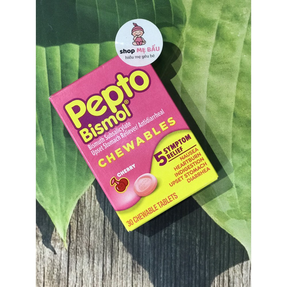 Viên nhai tiêu hóa Pepto Bismol chuẩn mỹ