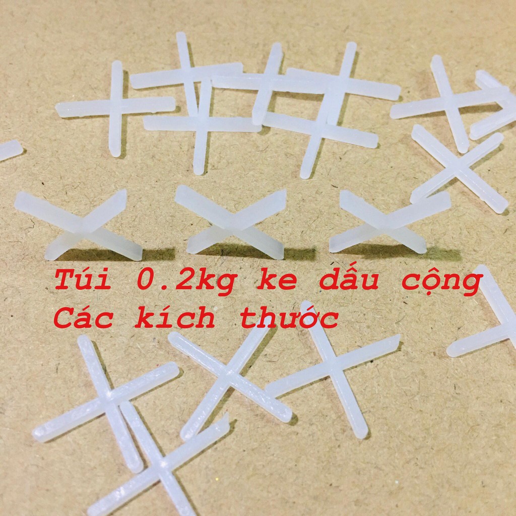 Gói 200g ke dấu cộng các kích thước làm từ nhựa nguyên sinh loại tốt