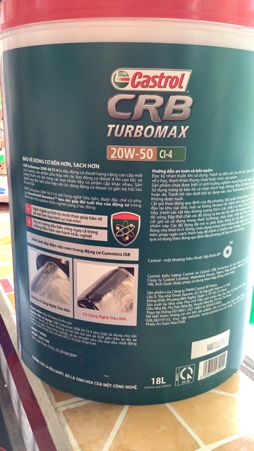 Castrol CRB Turbomax 18lit 20w-50