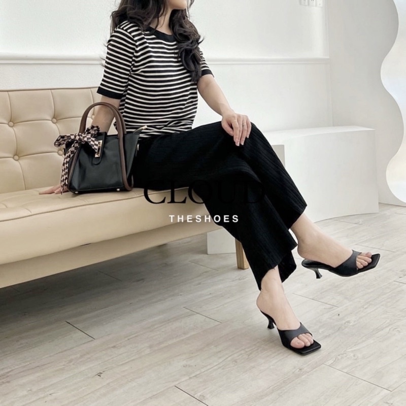 Giày cao gót quai bầu mũi vuông – Cloud The Shoes