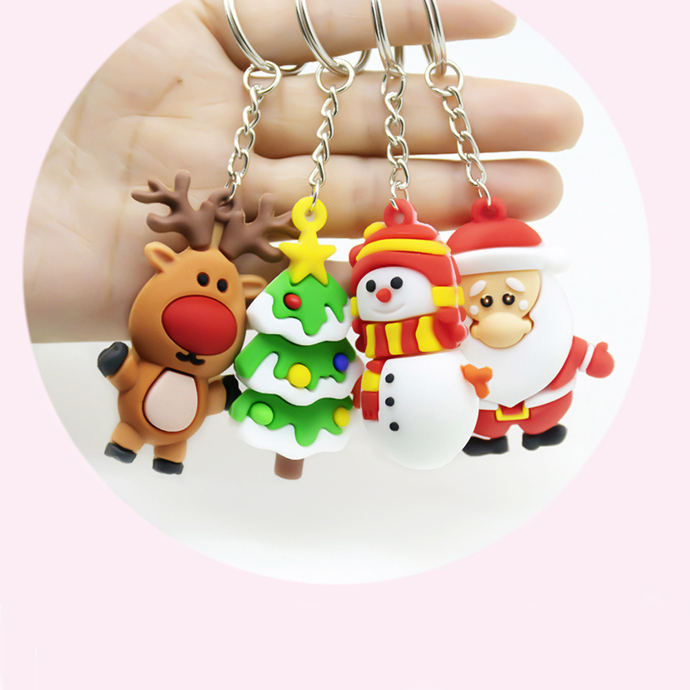 Móc Chìa Khóa Hình Cây Thông Giáng Sinh Mềm Mại Dễ Thương