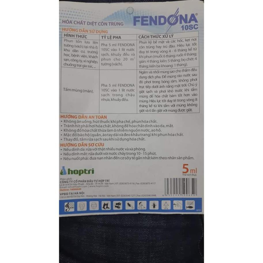 Thuốc diệt muỗi, tẩm mùng Fendona 10SC