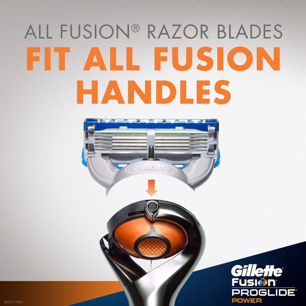 Vỉ gồm 8 lưỡi dao cạo râu Gillette Fusion Proglide của Đức