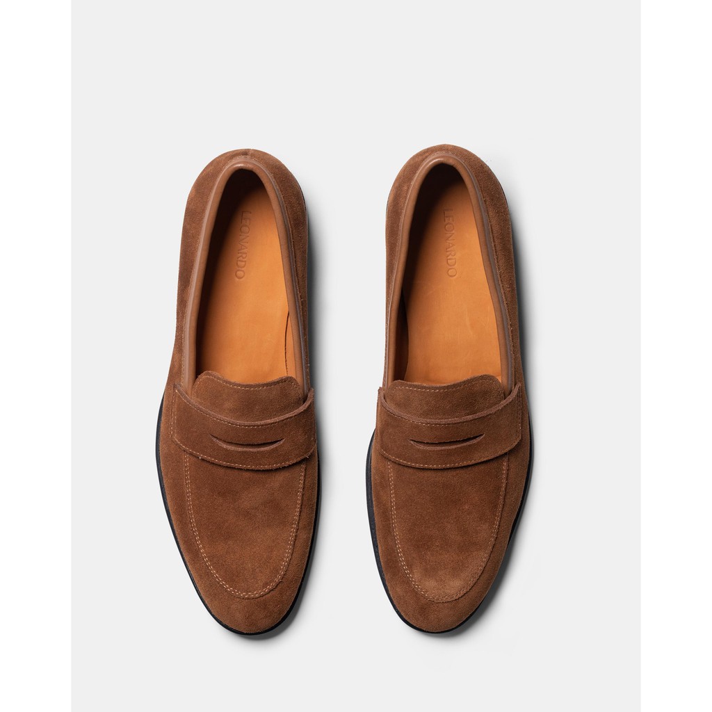 Giày lười nam kiểu dáng sang trọng Penny Loafers thương hiệu Leonardo