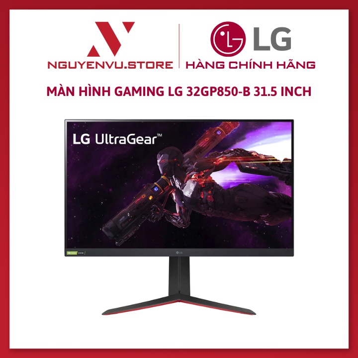 Màn hình Gaming LG 32GP850-B 31.5 Inch (Nano IPS/2K QHD/180Hz/1ms/HDR/G-Sync) - LG Ultragear 32GP850-B - Hàng Chính Hãng
