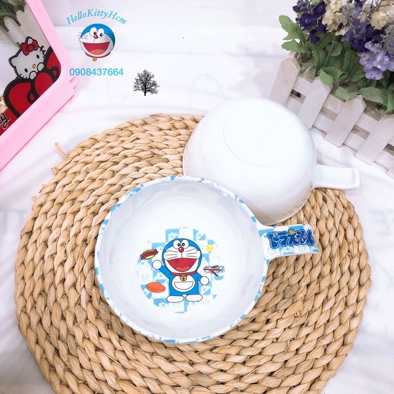 Chén quai cầm HelloKitty Doreamon