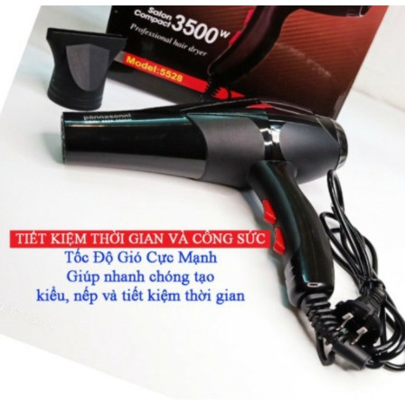 Máy sấy tóc Panasonni 5528-3500W , máy sấy 3 chế độ gió 2 chế độ nhiệt : tạo kiểu và sấy khô.