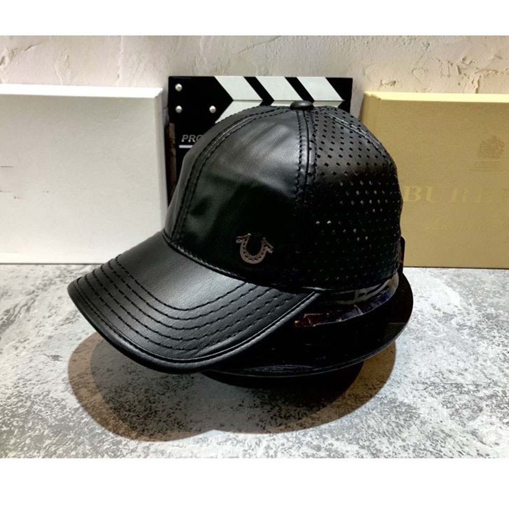 Nón ông địa da cao cấp thoáng khí khóa đồng - The True Religion - Thần Tài, Lộc Phát