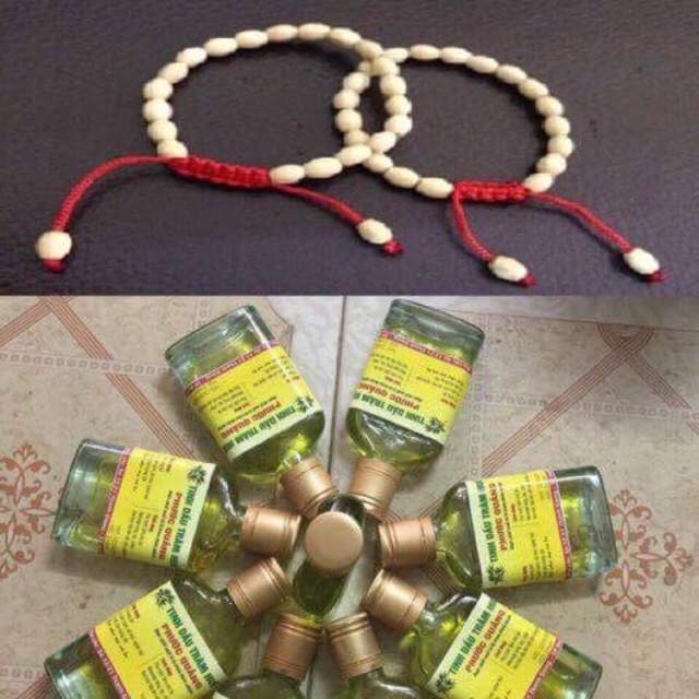 Combo 1 chai tinh dầu tràm phước quảng 100ml, 1 vòng dâu tằm cho bé yêu