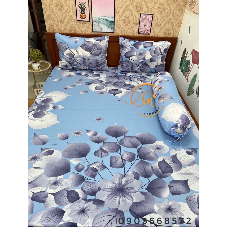 Bộ Ga Giường Thun Lạnh Hàn Quốc họa tiết sang trọng ( không mền)
