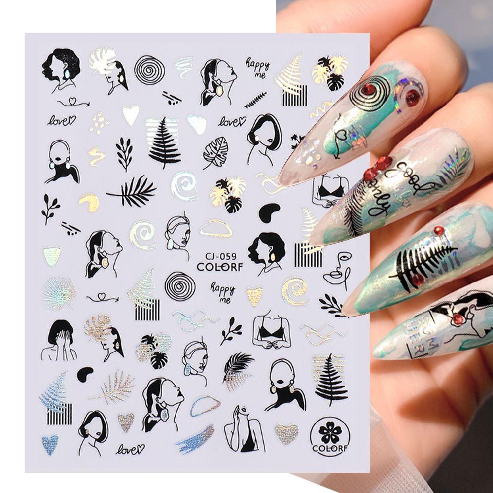 Sticker Dán Trang Trí Móng Tay Hình Cây Dừa Và Cây Dừa