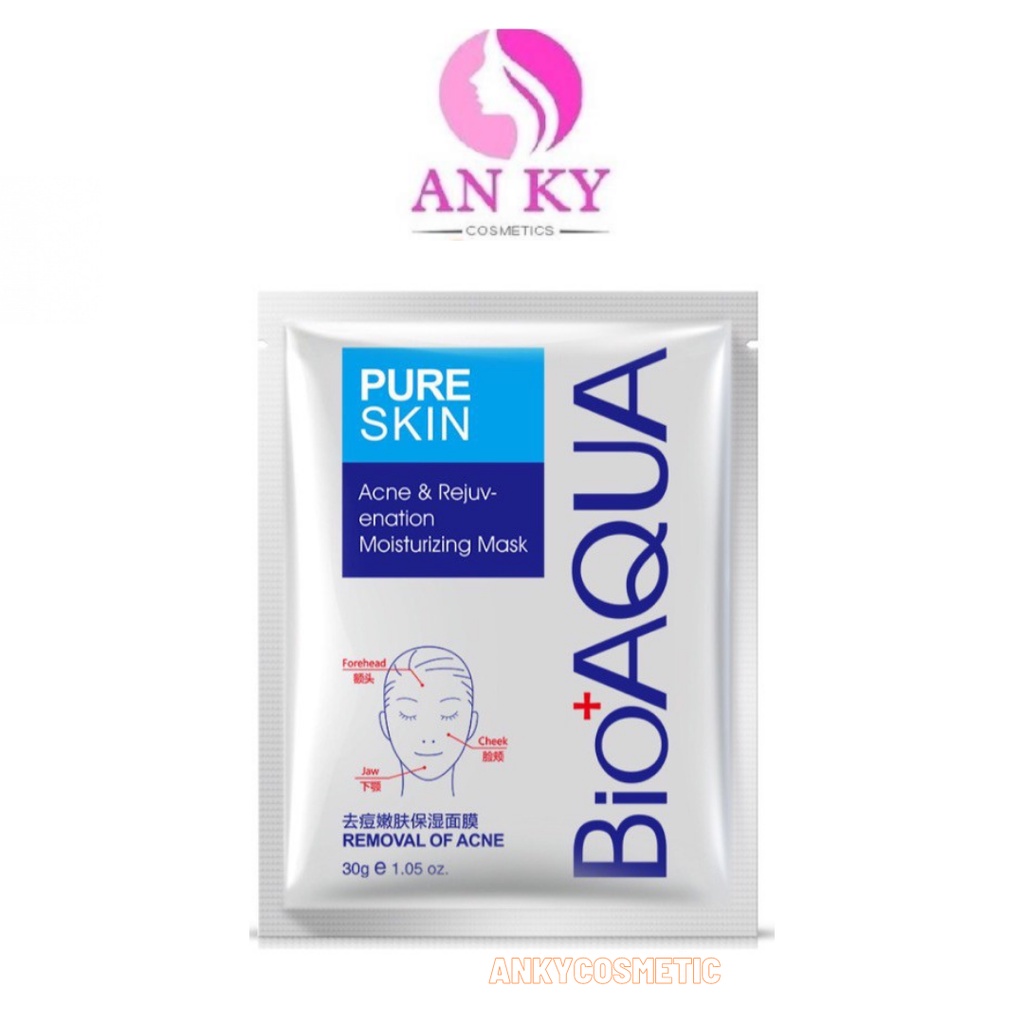 Lẻ 1 Miếng Mặt Nạ Bạc Loai Bỏ Mụn Đỏ Mask Pure Skin Bioaqua Nội Địa Trung