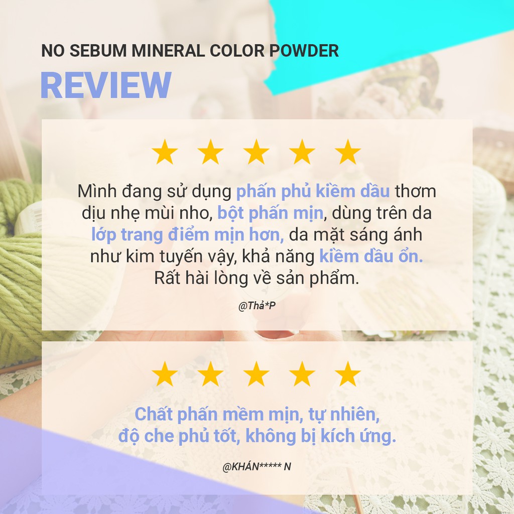 Phấn phủ kiềm dầu dạng bột khoáng có màu innisfree No Sebum Mineral Color Powder 5g