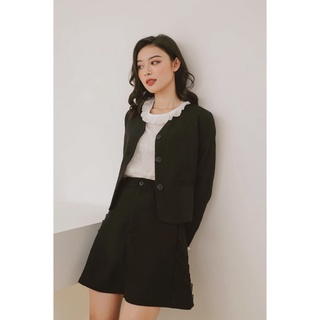 Váy kiểu đen - LACE SIDE SKORT - SODA POP