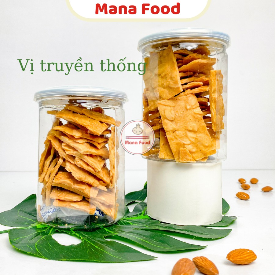 [HCM] 300G Bánh ngói hạnh nhân, snack healthy, ăn vặt lành mạnh, ăn vặt Mana Food, ăn vặt Sài Gòn