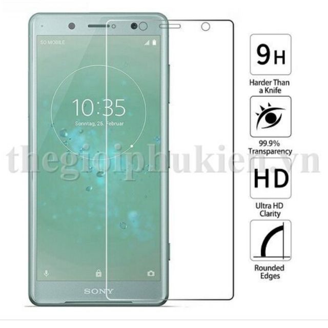 Bộ 3 dán kính cường lực Sony Xperia XZ2 - trong suốt