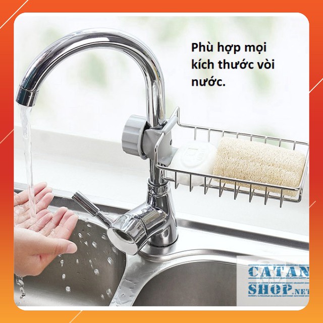 Giỏ treo inox vòi bồn rửa chén tiện dụng