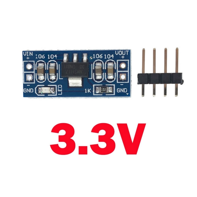 Set 5 mô đun giảm áp AMS1117-5.0V DC 6.0V sang 5V AMS1117-3.3V 4.5V - 7V - 3.3V