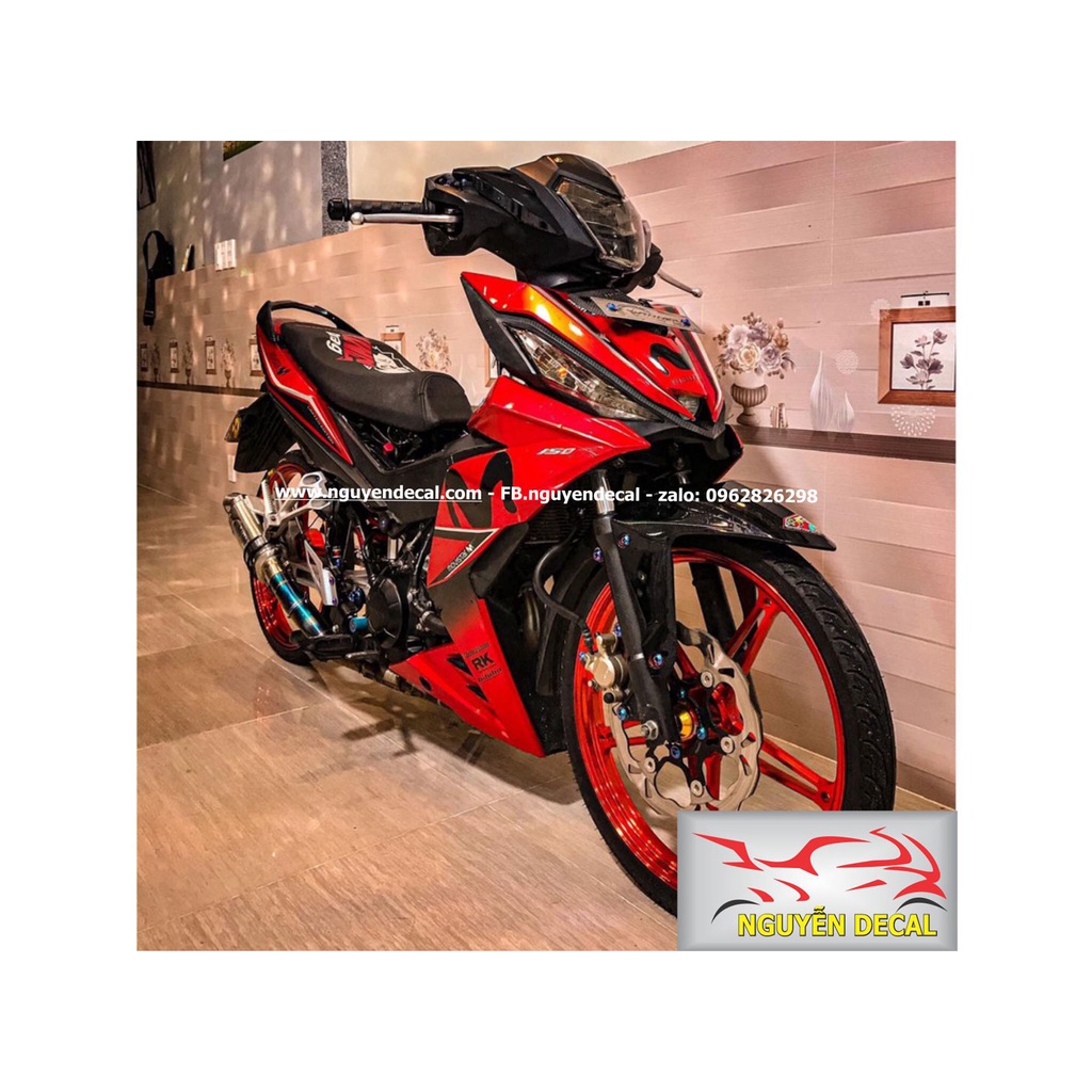 Tem rời xe winner v1 đỏ đen movistar
