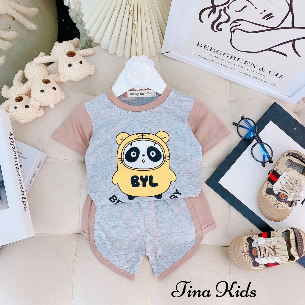 [ Bé 7-25kg ] Bộ ngắn tay phối quần vát Minky Mom thun lạnh cho bé trai bé gái từ 7-25kg