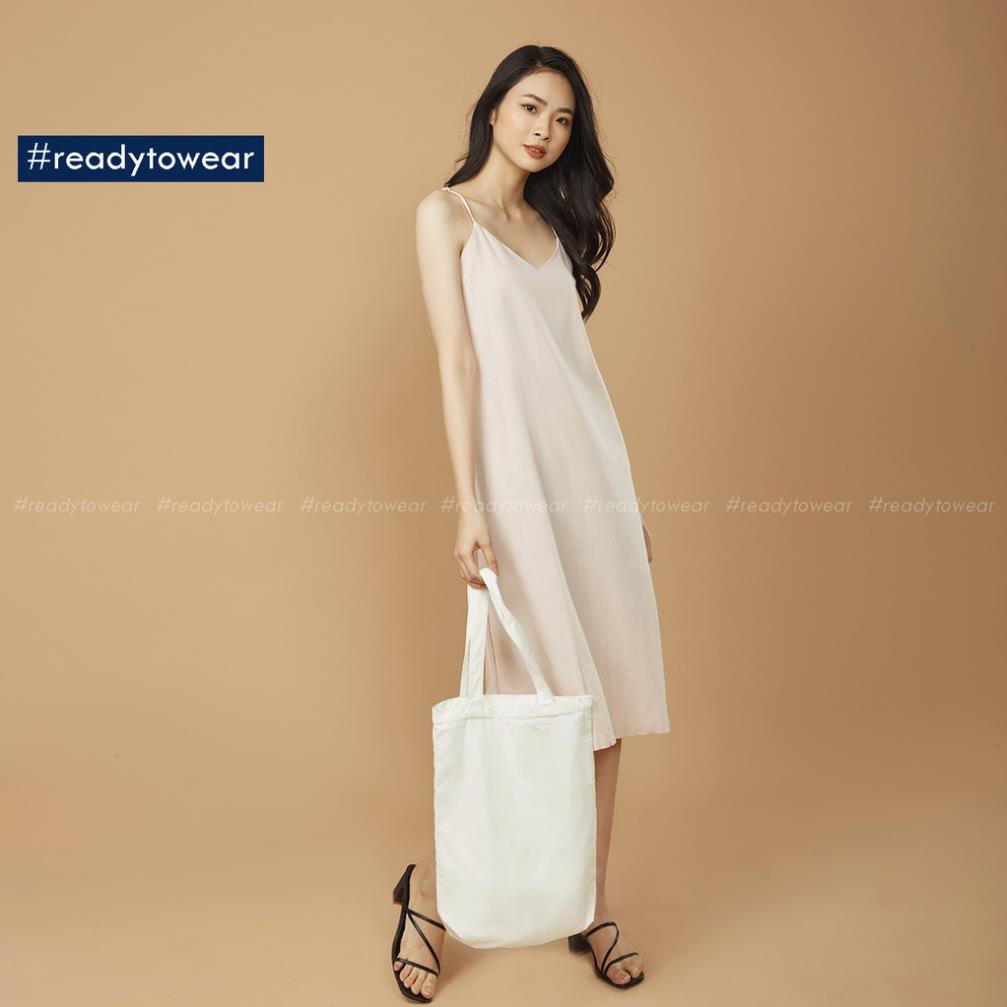 Đầm 2 dây xuông maxi - Váy hai dây dài suông xẻ tà hai bên - linen camisole dress D01 đẹp